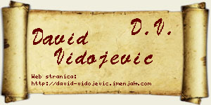 David Vidojević vizit kartica